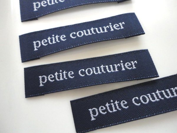 画像2: petite couturierカラバリ刺繍タグ（紺） (2)