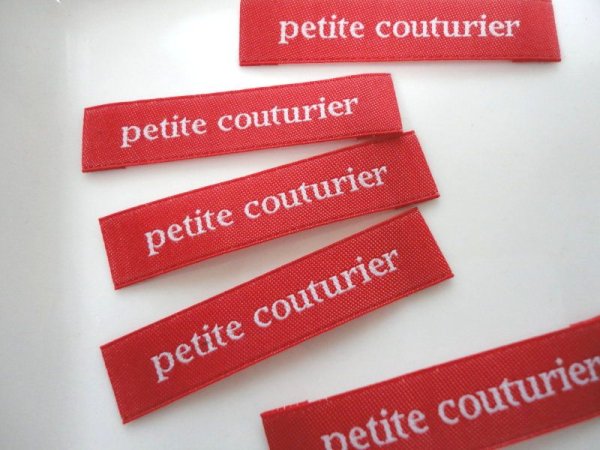 画像2: petite couturierカラバリ刺繍タグ（赤） (2)