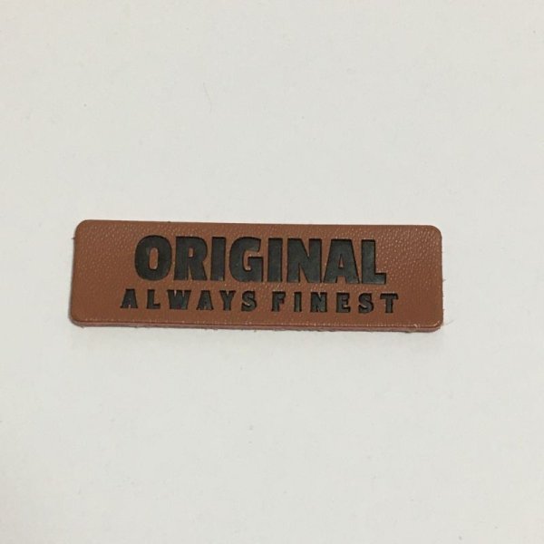 画像2: オリジナル革タグ（合皮タグ）　ORIGINAL　茶 (2)