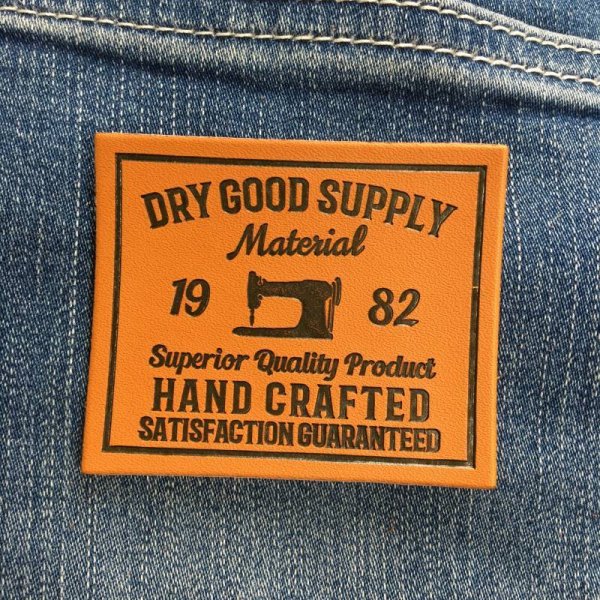 革タグ（合皮タグ） ロゴ・ミシン - haskypower