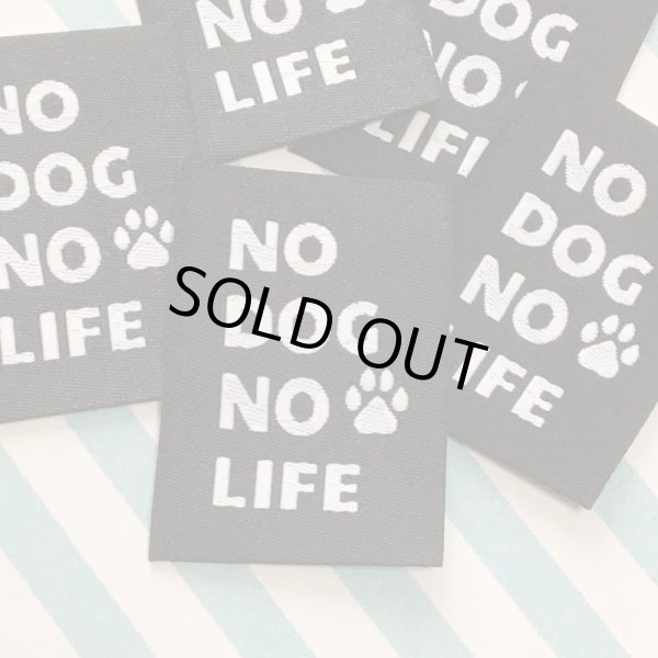 画像1: NO DOG NO LIFE　タグ　縦型 黒ベース (1)