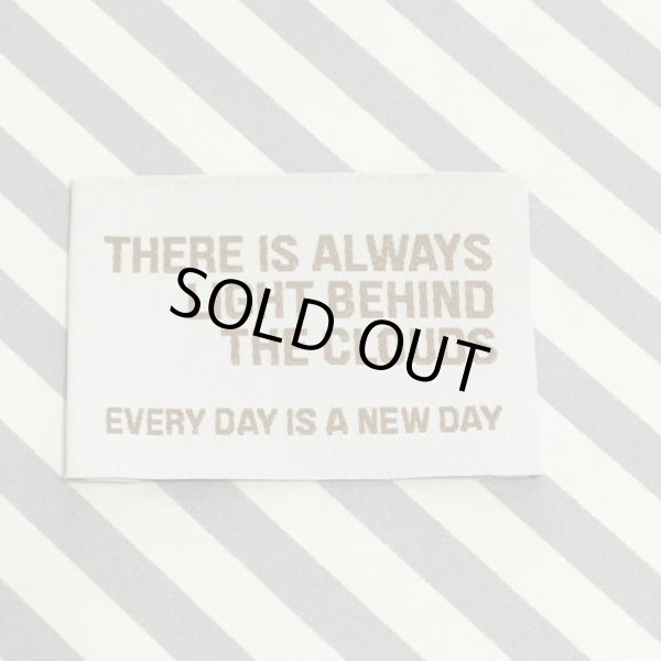 画像2: 刺繍タグ(THERE IS ALWAYS) 白ベース（モカ） (2)