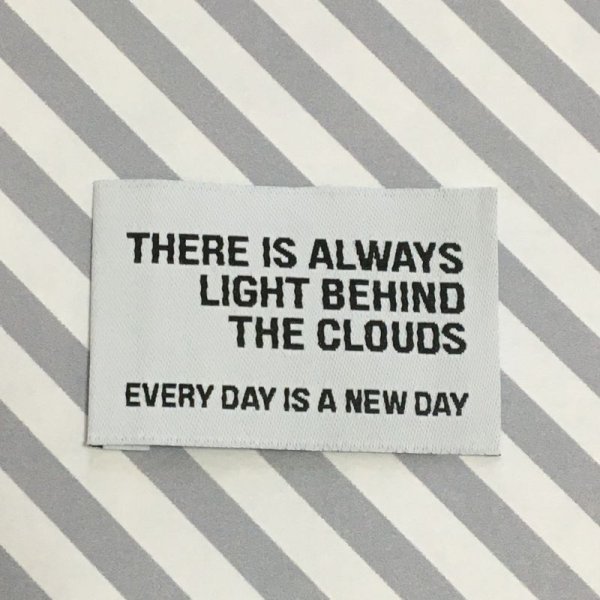 画像2: 刺繍タグ(THERE IS ALWAYS) 白ベース（黒） (2)