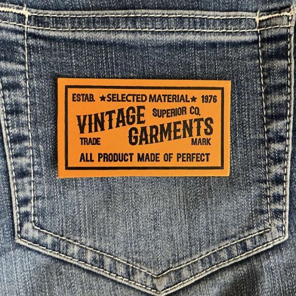 画像2: 革タグ（合皮タグ）　VINTAGE GARMENTS　 (2)