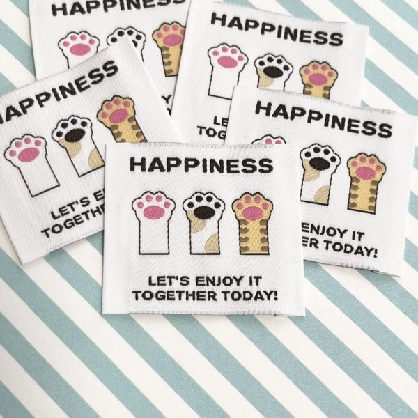 画像2: 猫の手タグ　白ベース (2)