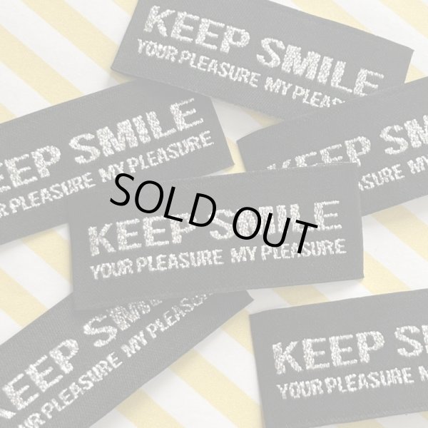 画像2: ロゴタグ　KEEP　SMILE　黒ベース（シルバー） (2)