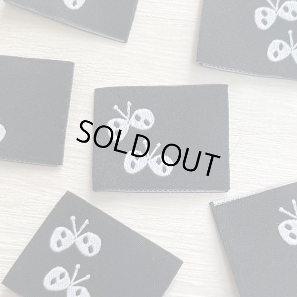 画像1: ピスネームタグ　ちょうちょ　黒 (1)