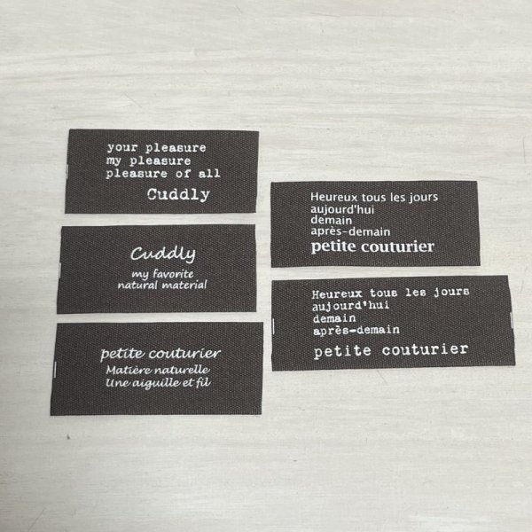 画像2: シンプルテキストタグ　茶×白 (2)