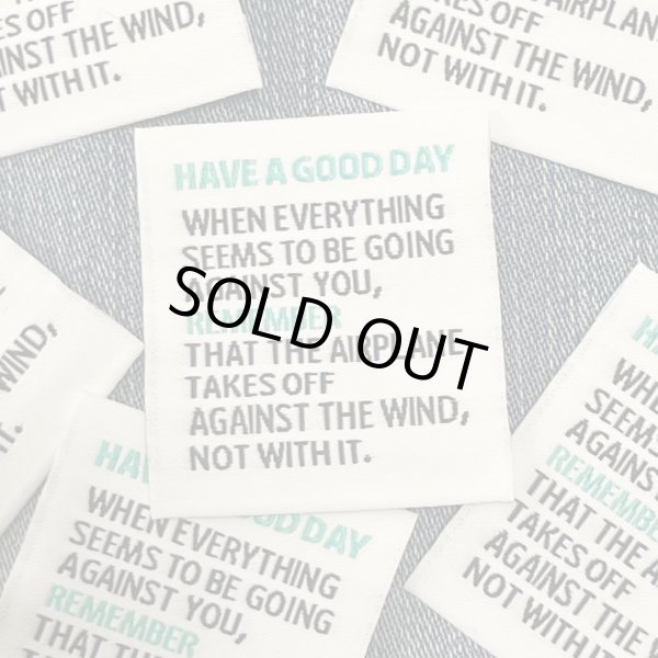 画像2: 英字タグ（HAVE A GOOD DAY）白ベース（ミント＆黒） (2)