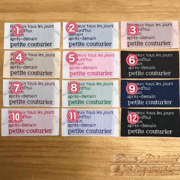 画像2: petite couturier・刺繍タグ 同色5枚セット (2)