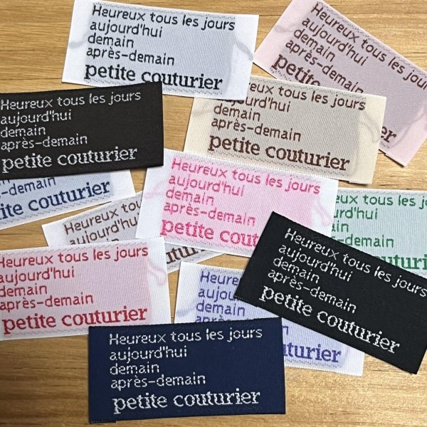 画像1: petite couturier・刺繍タグ 同色5枚セット (1)