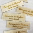 画像2: Beaucoup de Bonheur 刺繍タグA（ゴールド） (2)