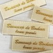 画像1: Beaucoup de Bonheur 刺繍タグA（ゴールド） (1)