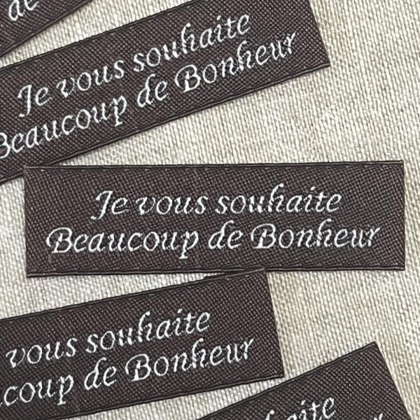 画像1: シンプルタグ　je vous souhaite　茶 (1)