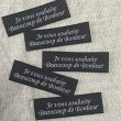 画像2: シンプルタグ　je vous souhaite　黒 (2)