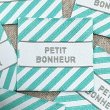 画像1: PETIT BONHEUR ストライプ柄タグ　ミント (1)