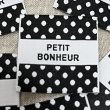 画像1: PETIT BONHEUR 水玉柄タグ　黒 (1)