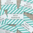 画像3: PETIT BONHEUR ストライプ柄タグ　ミント (3)