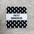 画像2: PETIT BONHEUR 水玉柄タグ　黒 (2)