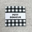 画像2: PETIT BONHEUR チェック柄タグ　黒 (2)