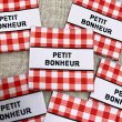 画像3: PETIT BONHEUR チェック柄タグ　赤 (3)