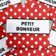 画像1: PETIT BONHEUR 水玉柄タグ　赤 (1)