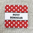 画像2: PETIT BONHEUR 水玉柄タグ　赤 (2)