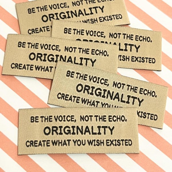 画像2: カラバリタグ　横長　ベージュ（黒文字） (2)