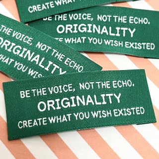 オリジナルの刺繍タグ・プリントタグ・副資材を販売しています