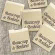 画像2: ピスネームタグ　beaucoup de bonheur　クリーム (2)