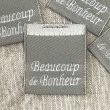 画像2: ピスネームタグ　beaucoup de bonheur　グレー (2)