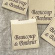 画像1: ピスネームタグ　beaucoup de bonheur　クリーム (1)