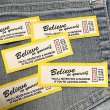 画像2: フレームロゴタグ 横長 Believe イエロー (2)