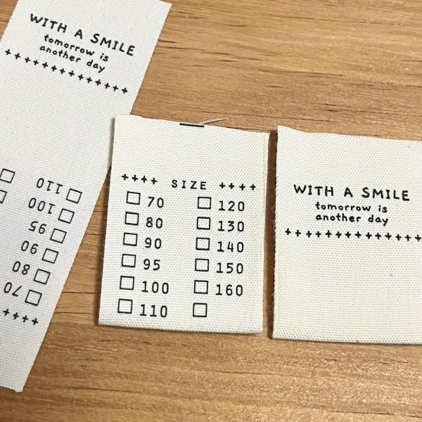 画像2: サイズお名前プリントタグ　with a smile (2)