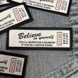 画像1: フレームロゴタグ 横長 Believe Believe 白×黒フレーム (1)