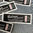 画像1: フレームロゴタグ 横長 Believe 黒×白フレーム (1)