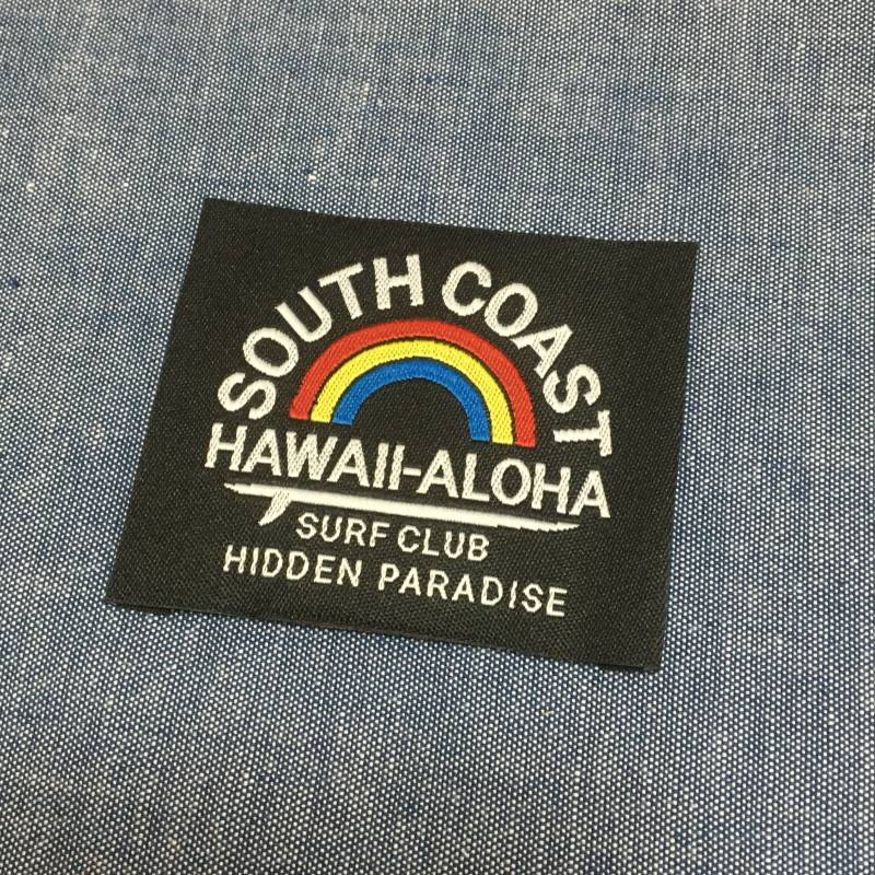 刺繍タグ レインボーaloha Bigサイズ 黒 Haskypower